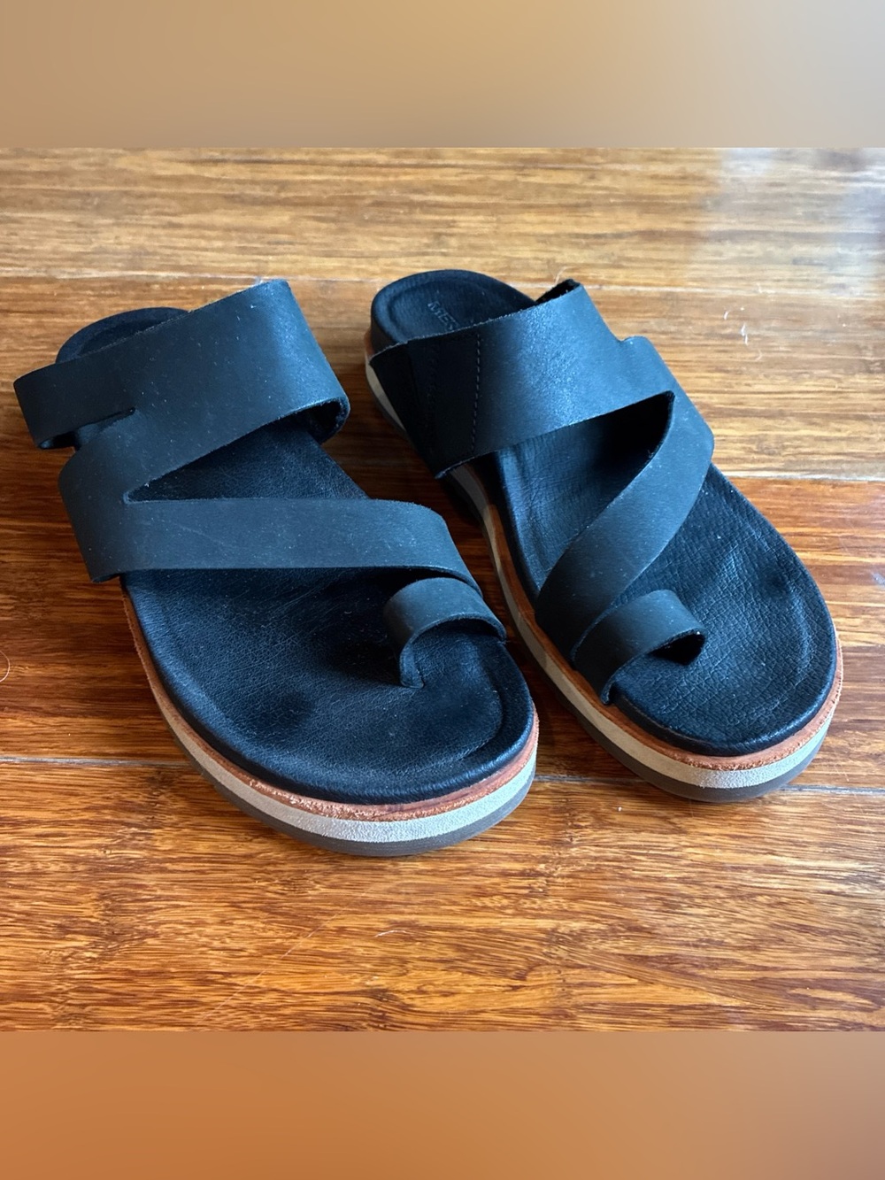 Merrell Juno Leather Sandal 8 Black - Picture 2 of 9